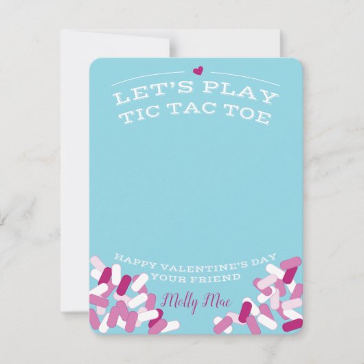 Tic Tac Toe Valentijns Kaart (Voorkant)