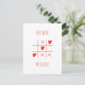 TIC TAC TOE VALENTIJNSDAG BRIEFKAART (Staand voorkant)