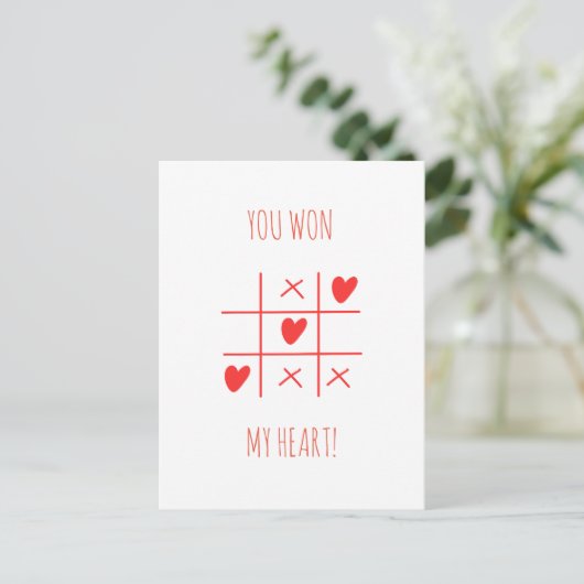 TIC TAC TOE VALENTIJNSDAG BRIEFKAART (Staand voorkant)