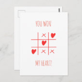 TIC TAC TOE VALENTIJNSDAG BRIEFKAART (Voorkant / Achterkant)