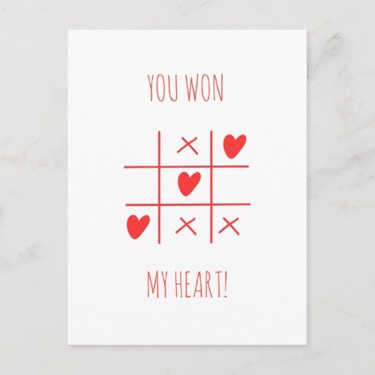 TIC TAC TOE VALENTIJNSDAG BRIEFKAART (Voorkant)