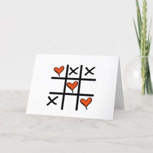 Tic Tac Toe Valentijnsdag Card Kaart