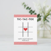 Tic Tac Toe Valentijnsdag, Kid Valentine Feestdagenkaart (Staand voorkant)