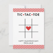 Tic Tac Toe Valentijnsdag, Kid Valentine Feestdagenkaart (Voorkant)