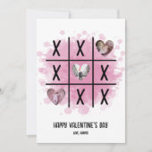 Tic Tac Toe Valentijnsfoto Feestdagenkaart (Voorkant)