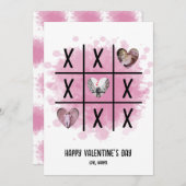 Tic Tac Toe Valentijnsfoto Feestdagenkaart (Voorkant / Achterkant)