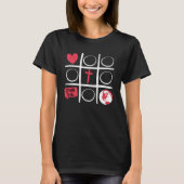 Tic Tac Toe Wit Lettertype T-Shirt (Voorkant)