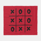 Tic Tac Toe XO Game Holiday Red Fleece Blanket (Voorkant (Horizontaal))
