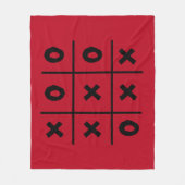 Tic Tac Toe XO Game Holiday Red Fleece Blanket Deken (Voorkant)