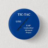 TIC-TAC UFO UAP-Button Ronde Button 3,2 Cm (Voorkant)