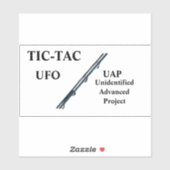 TIC-TAC UFO UAP Custom-Cut Vinyl Sticker (Vel)