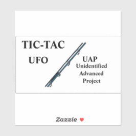 TIC-TAC UFO UAP Custom-Cut Vinyl Sticker