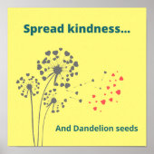 Ticcing Transman "Spread Kindness" w/ Dandelions Poster (Voorkant)