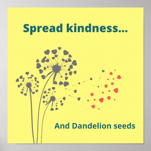 Ticcing Transman "Spread Kindness" w/ Dandelions Poster (Voorkant)