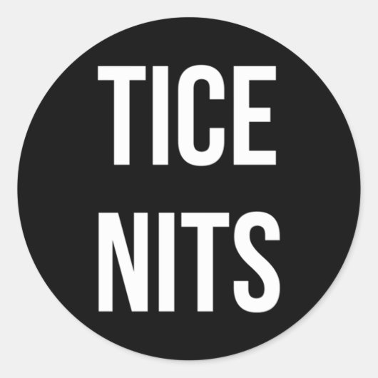 Tice Nits Ronde Sticker (Voorkant)