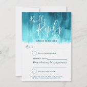 Tichel abstracte moderne kunst trouwreactie RSVP Kaart (Achterkant)