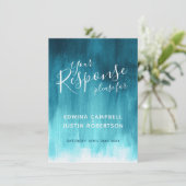 Tichel abstracte moderne kunst trouwreactie RSVP Kaart (Staand voorkant)
