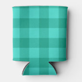 Tichel en turkoois geruit plaid ontwerp blikjeskoeler (Voorkant)