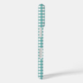 Tichelblauw en wit geruit gingham patroon Case-Mate iPhone case (Achterkant / Rechts)
