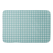 Tichelblauw en wit geruit minimalistisch patroon badmat (Voorkant)