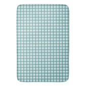 Tichelblauw en wit geruit minimalistisch patroon badmat (Voorkant Verticaal)