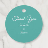 Tichelblauwe Turquoise Bedankingskaartjes Bedankjes Labels (Achterkant)