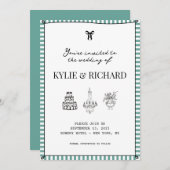 Tichelrand Save The Date Kaart (Voorkant / Achterkant)