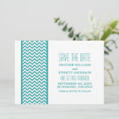 Tichelrode Chevron Rand Save the Date Uitnodiging (Staand voorkant)