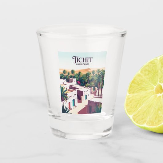Tichit Mauritanië Shot Glas (Voorkant)