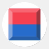 Ticino Flag Gem Ronde Sticker (Voorkant)