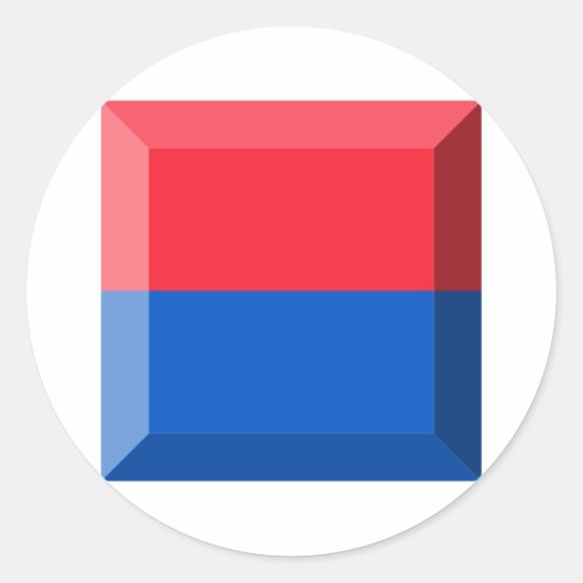 Ticino Flag Gem Ronde Sticker (Voorkant)