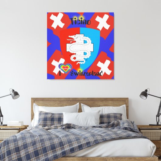 Ticino Schweiz Suisse Svizzera Svizra Leinwand Canvas Afdruk (Insitu (Slaapkamer))