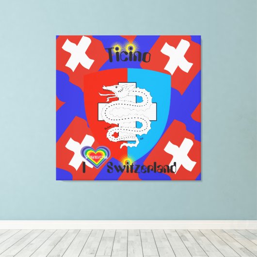 Ticino Schweiz Suisse Svizzera Svizra Leinwand Canvas Afdruk (Insitu (Houten vloer))