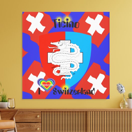 Ticino Schweiz Suisse Svizzera Svizra Leinwand Canvas Afdruk (Insitu (Woonkamer))