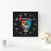 Ticino Schweiz Suisse Svizzera Svizra Uhr Vierkante Klok (Huis)