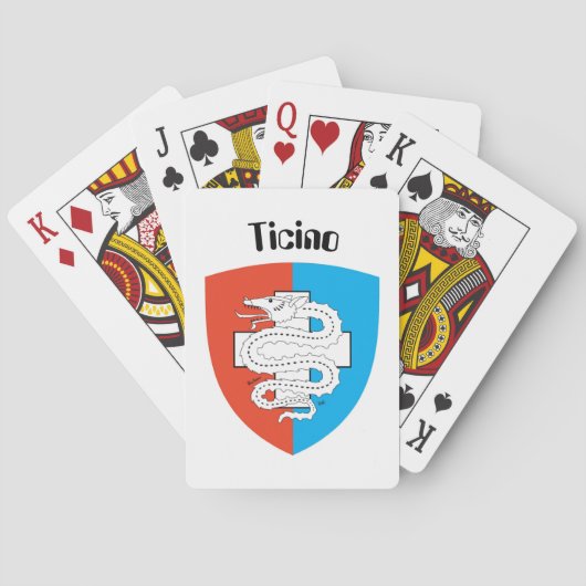 Ticino Svizzera / Tessin Schweiz Spielkarten Pokerkaarten (Achterkant)