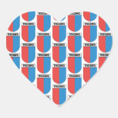 Ticino, wapenschild. Kantons van Zwitserland Hart Sticker (Voorkant)