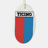 Ticino, wapenschild. Kantons van Zwitserland Keramisch Ornament (Rechts)