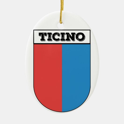 Ticino, wapenschild. Kantons van Zwitserland Keramisch Ornament (Voorkant)