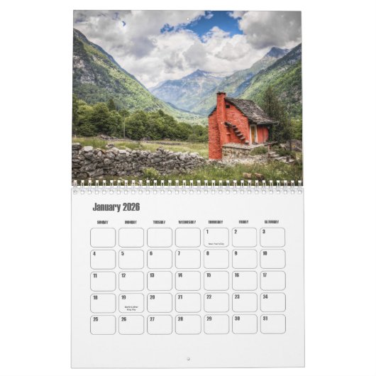 Ticino-Zwitserland kalender (Jan 2026)