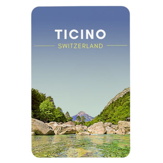 Ticino Zwitserland reizen Magneet (Verticaal)
