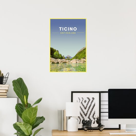  Ticino Zwitserland reizen Poster (Thuiskantoor)