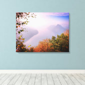 Ticino, Zwitserland: Uitzicht uit Monte Bre Canvas Afdruk (Insitu (Houten vloer))