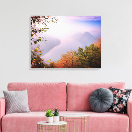Ticino, Zwitserland: Uitzicht vanaf Monte Bre Canvas Afdruk