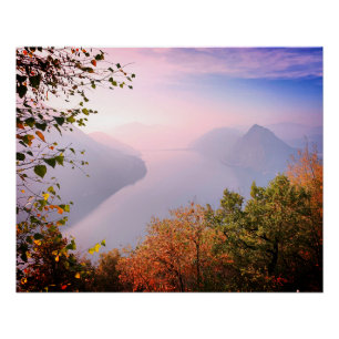 Ticino, Zwitserland: Uitzicht vanaf Monte Bre Perfect Poster