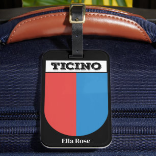 Ticino, Zwitserland Wapenmunt Bagagelabel