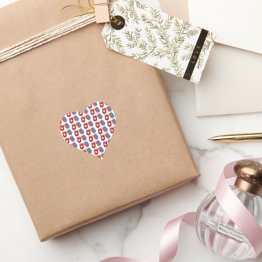 Ticino, Zwitserland. Zwitserse en kanton wapenschi Hart Sticker