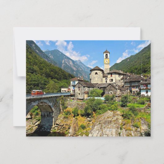 Ticino, Zwitserse landschapsfoto Kaart (Voorkant)