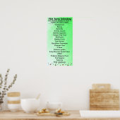 Tick Borne Infectielijst Lyme Awareness Poster (Keuken)