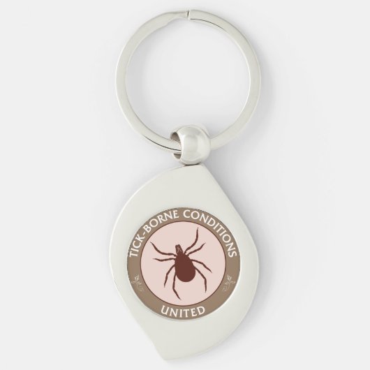 Tick-Borne Voorwaarden United Awareness Charm Sleutelhanger (Voorkant)